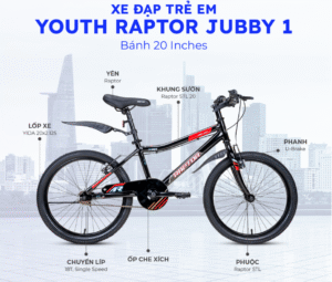 xe Đạp trẻ em youth raptor jubby 1 bánh 20 inch